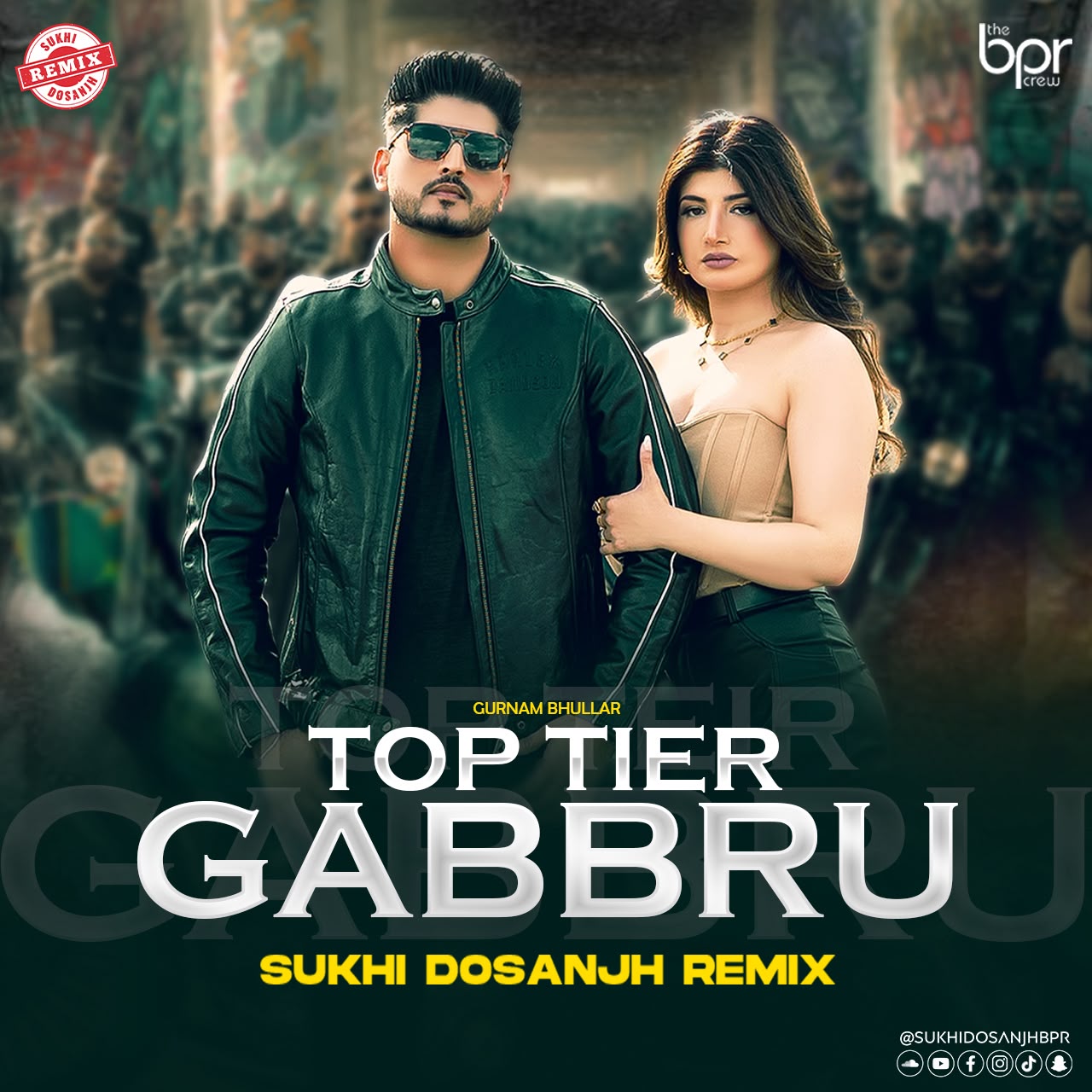 Top Tier Gabbru (Remix) — Sukhi Dosanjh remix of Gurnam Bhullar, cover artwork
