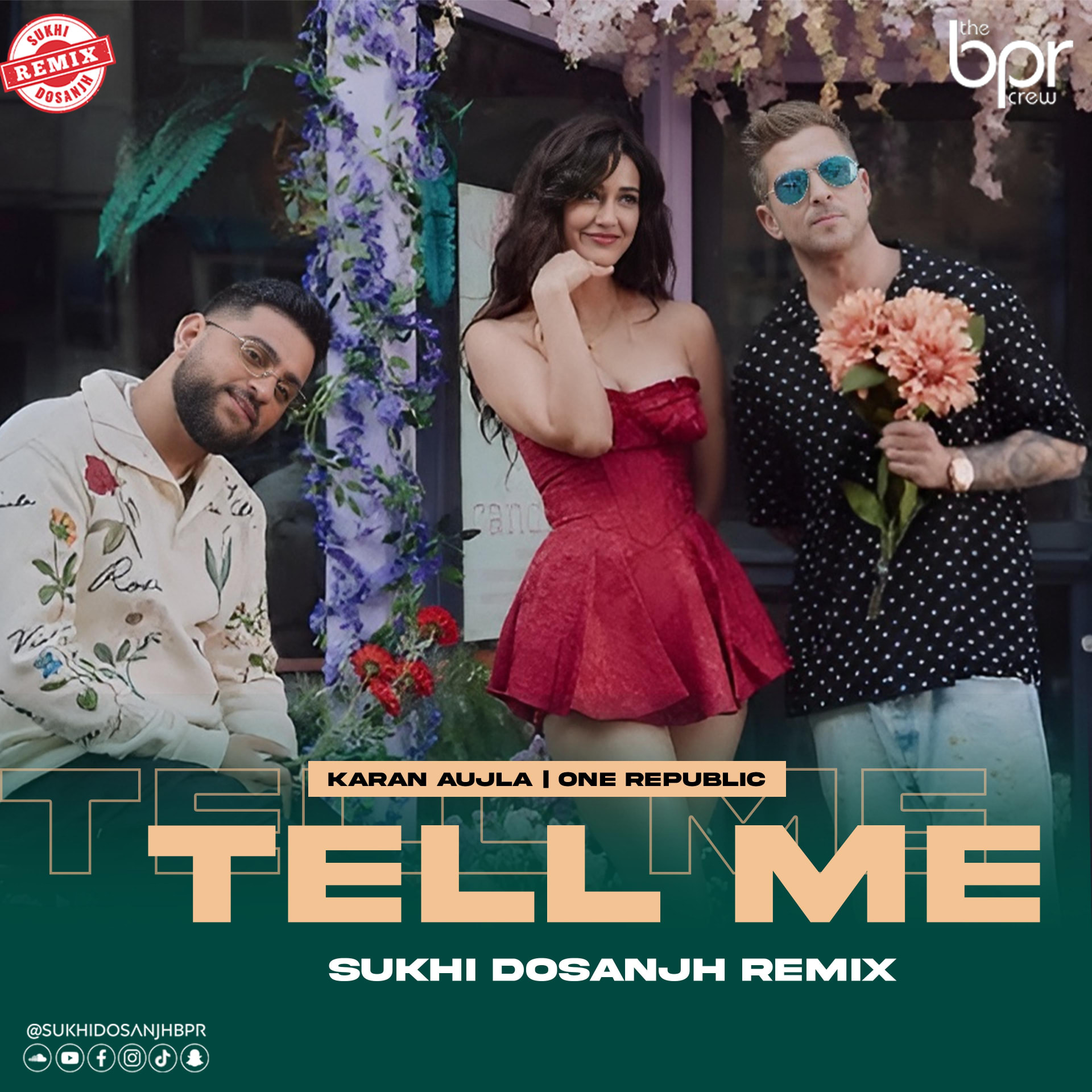 Tell Me (Remix) — Sukhi Dosanjh remix of Karan Aujla, cover artwork