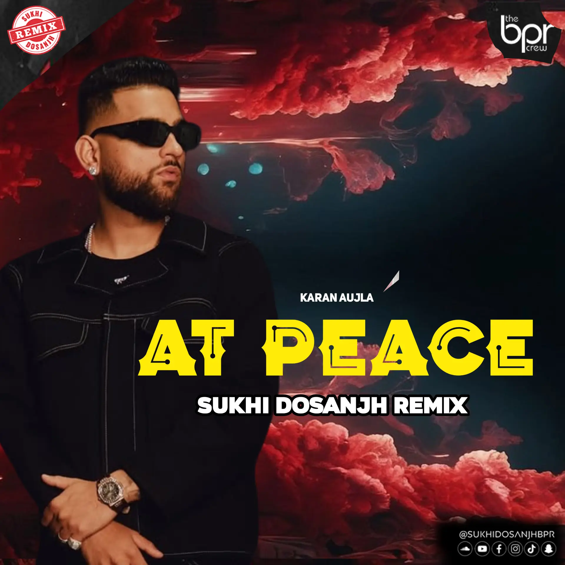 At Peace (Remix) — Sukhi Dosanjh remix of Karan Aujla, cover artwork