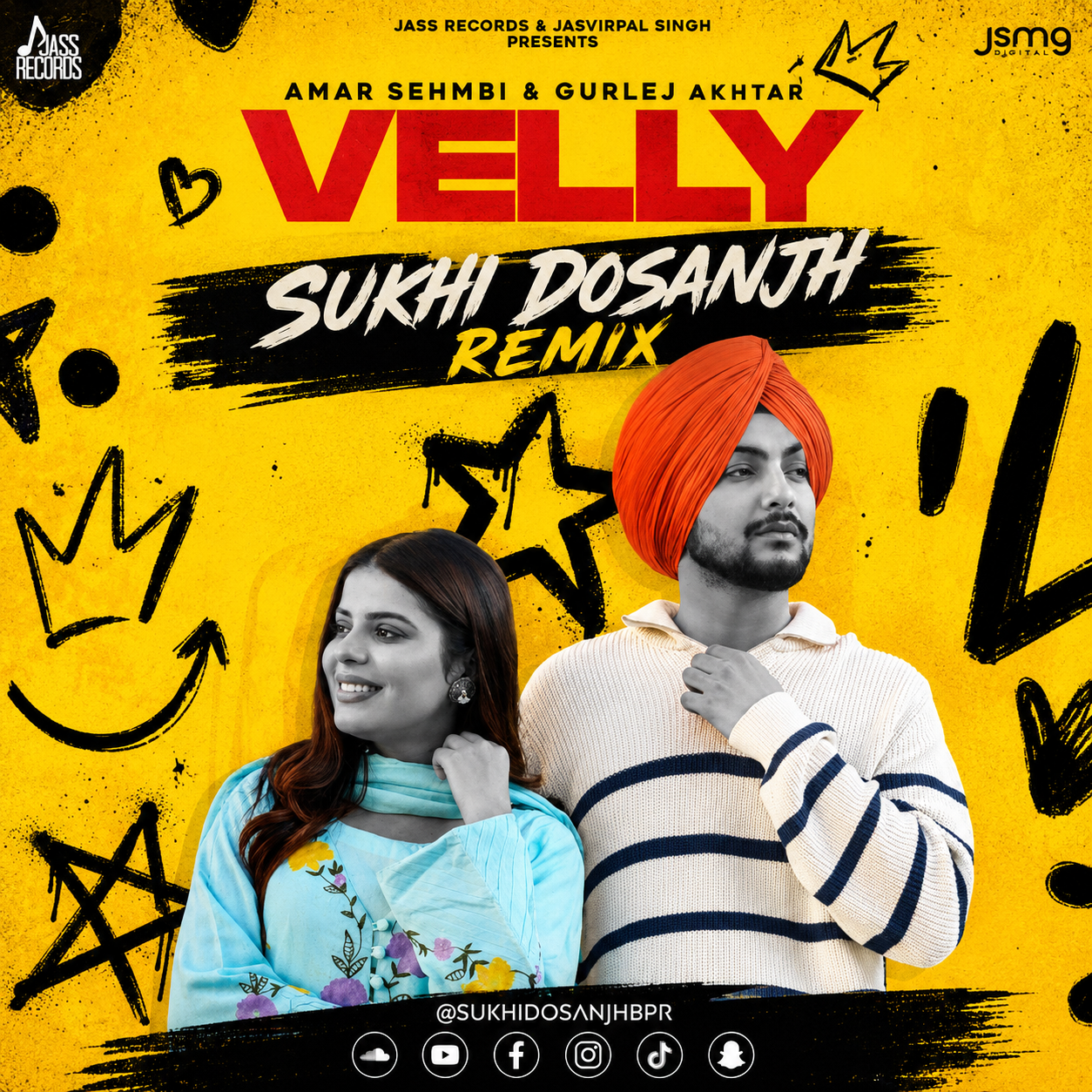 Velly (Remix) — Sukhi Dosanjh remix of Amar Sehmbi & Gurlez Akhtar, cover artwork